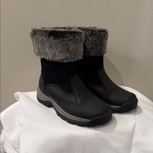 Women's timberland Black Fur-Lined Winter Boots